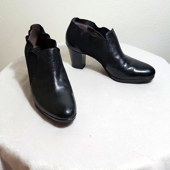 Rockport Shoes - Rockport Dynamic Suspension leather black heels with comfort stretch